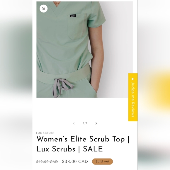 Lux scrub set in mint green - Picture 7 of 7